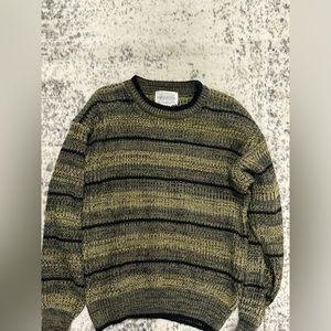 Black and green vintage “grandpa” sweater